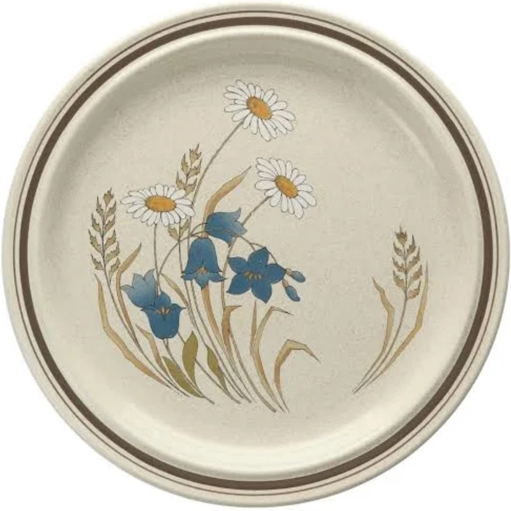 Royal Doulton Hill Top Dinner Plate LS1025 Vintage Floral Stoneware England